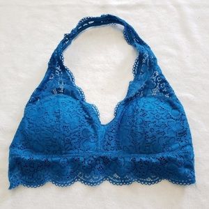 Blue Halter Aerie Bralette Size XS
